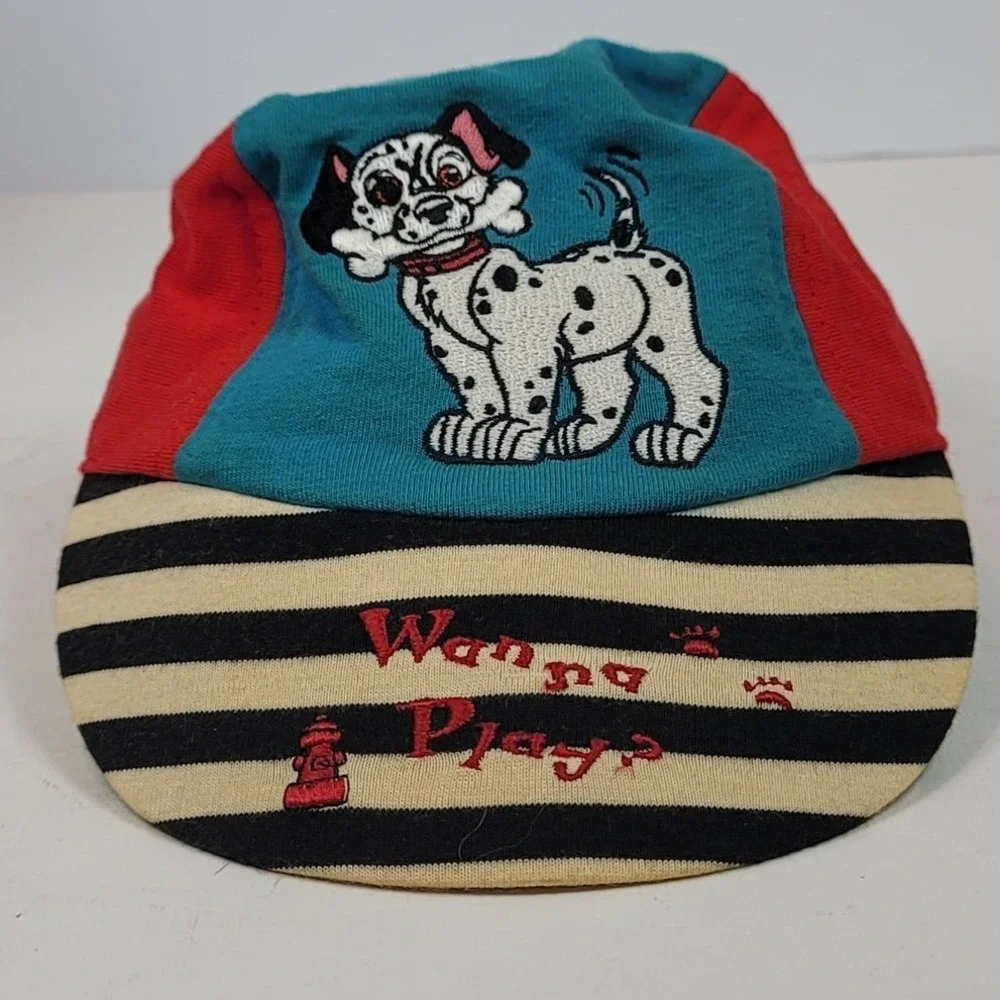 Disney Store 101 Dalmatians Baby Hat 6-12M Vintage Colorblock Wanna Play Cap